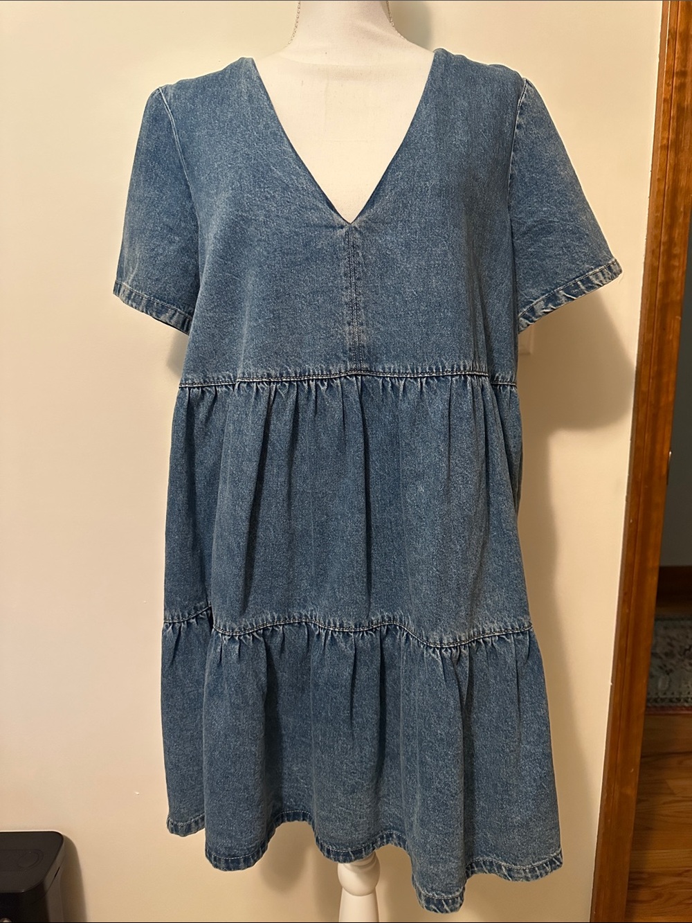 Women’s denim knee length dress L Divided by H&M